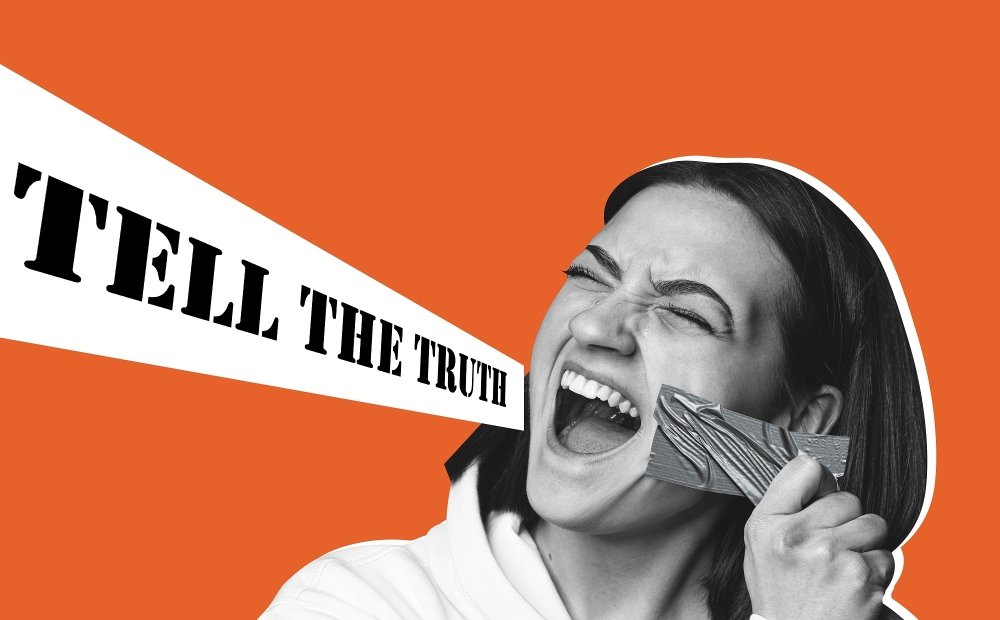 Tell the truth concept graphic