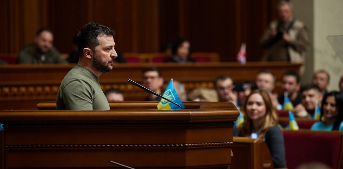 President Zelensky speaking 