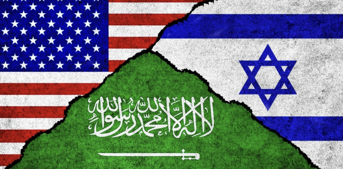 USA Saudi Israel Flag