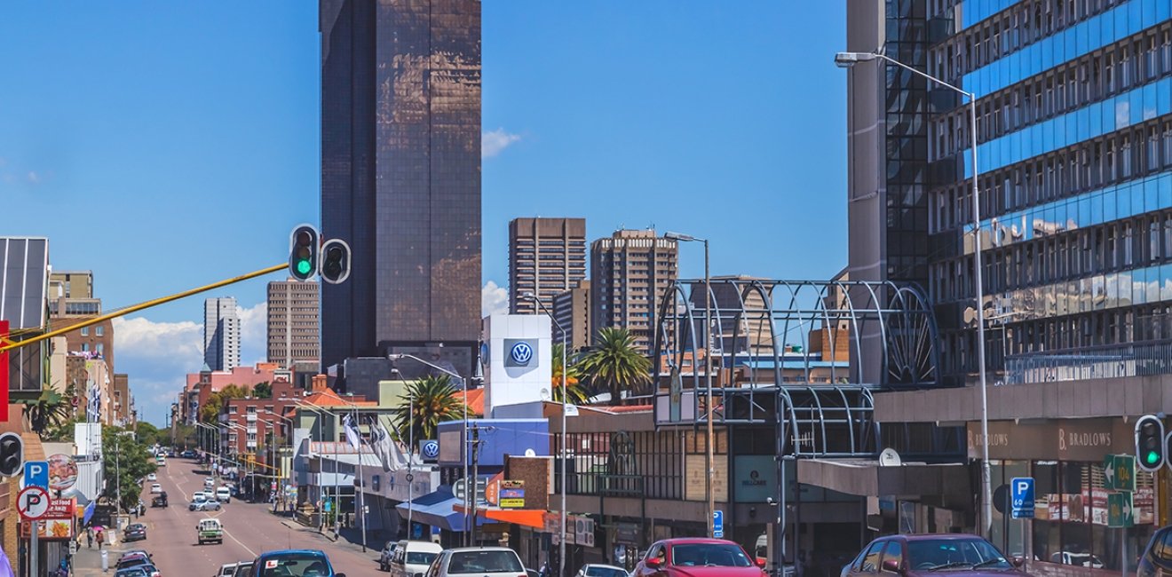 City street in Pretoria, South Africa