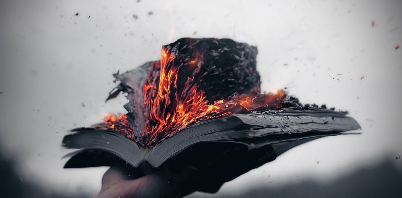 burning book