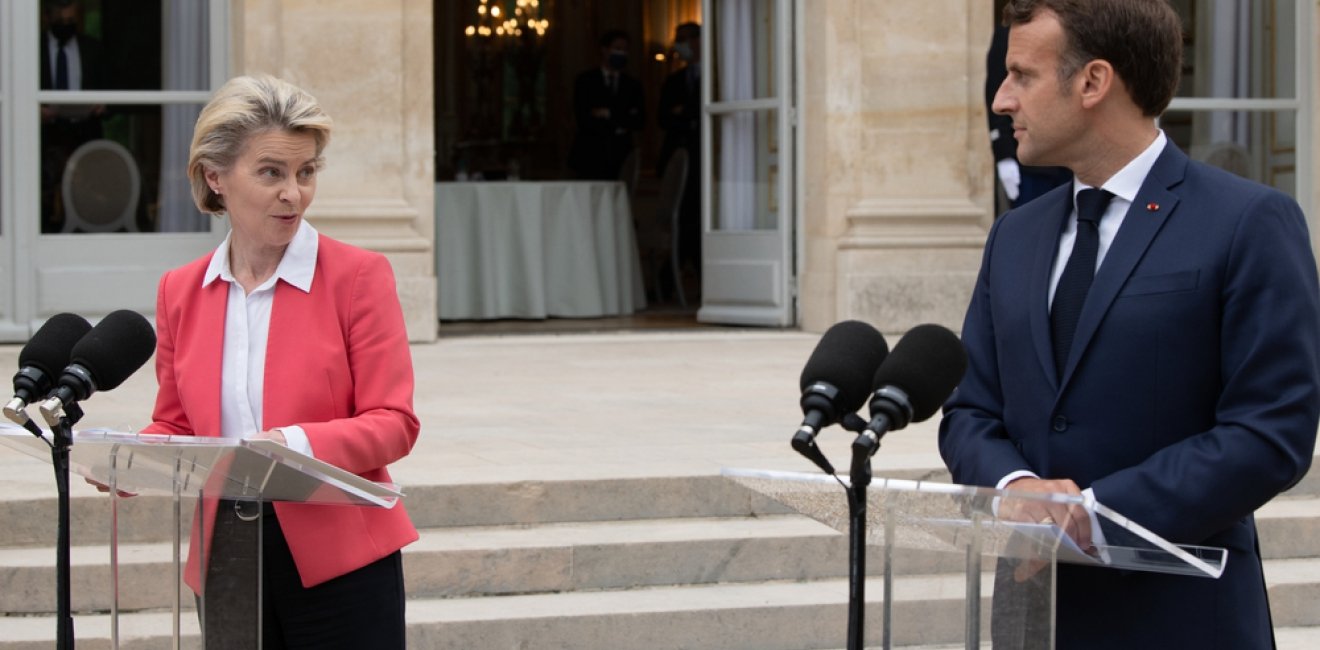 Ursula Von der Leyen and Macron