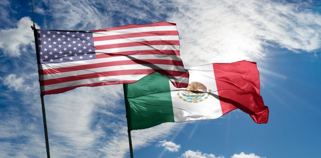 US Mexico Flags