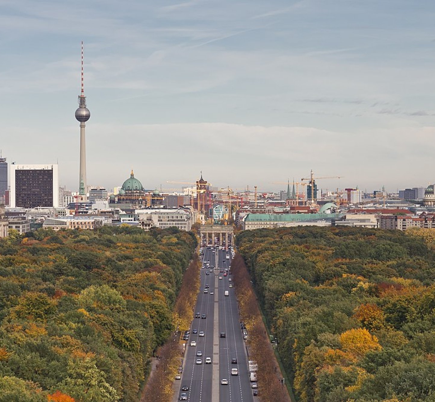 View from the Victory Column towards Mitte, Berlin, Germany