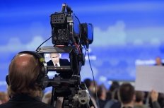  Videographer at the annual press conference of the President of Russia, March 2016
