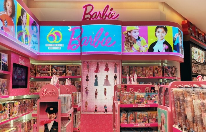 Barbie display at a store