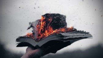 burning book