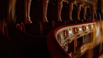View from balcony seating at the Lviv Ballet