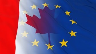 Canada and EU flags