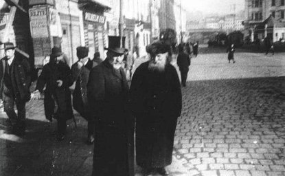 Two men take a stroll in Lviv, 1920