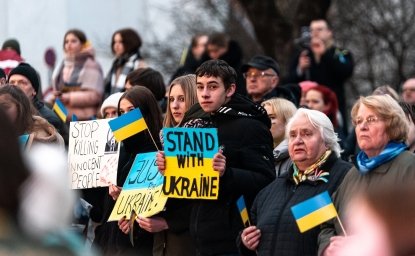 Stand With Ukraine rally in Latvia