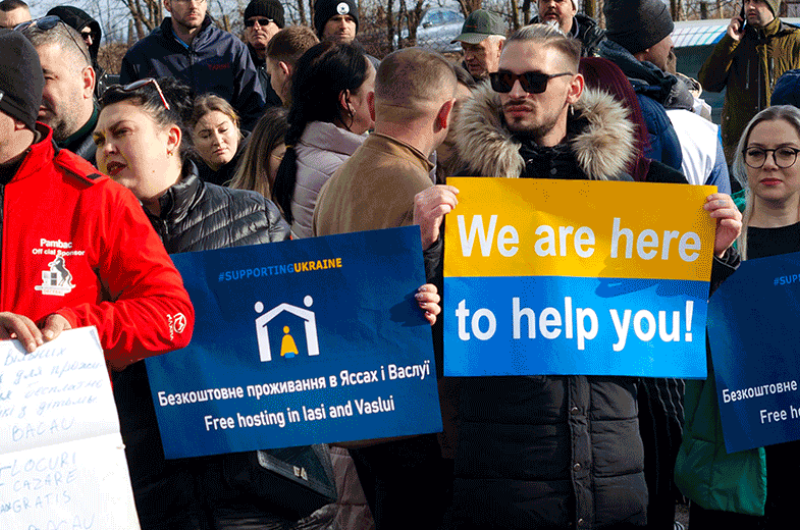 Individuals Welcoming Ukrainian Refugees