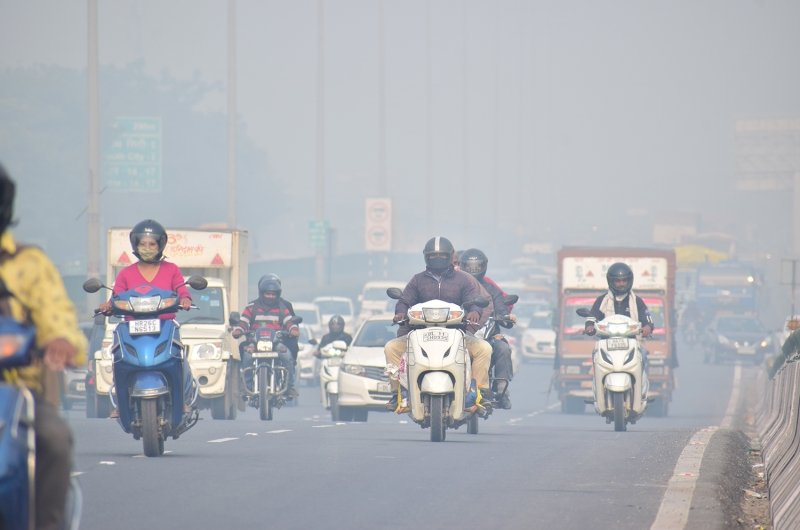 Air pollution in India.