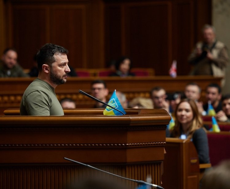 President Zelensky speaking 