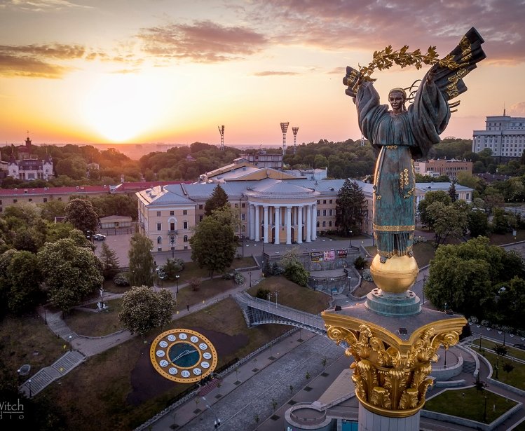 Monument of Independence of Ukraine in Kiev, May 2018