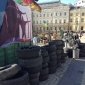 Tire Barricade on Independence Square