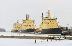 Finnish icebreakers in Helsinki harbour