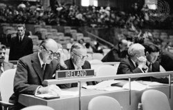 Frank Aiken at the UNGA in September 1957