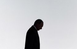Putin in silhouette 